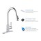 Kibi Single Handle Pull Down Kitchen Faucet With Touch Sensor F102CH-S - alternate 3